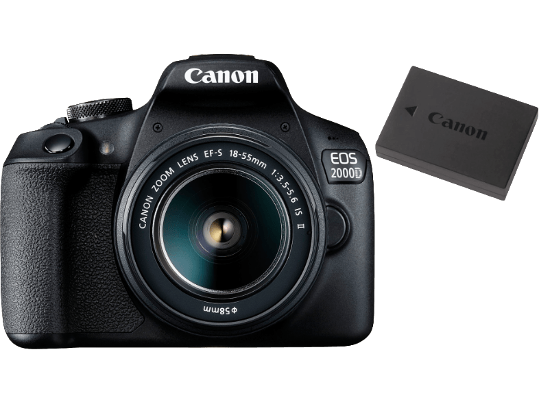 CANON EOS 2000D DSLR fényképezőgép + 18-55 mm IS II + LP-E10 akkumulátor