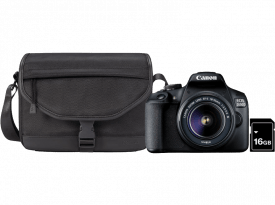 CANON EOS 2000D DSLR fényképezőgép + EF-S 18-55mm f/3.5-5.6 DC III + SB130 táska + 16GB SD kártya