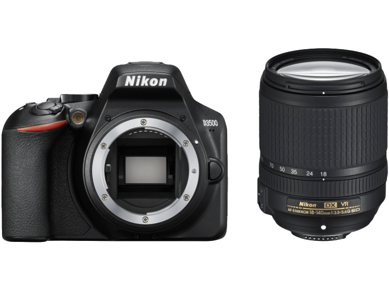 NIKON D3500 + AF-S 18-140 mm VR Kit fekete