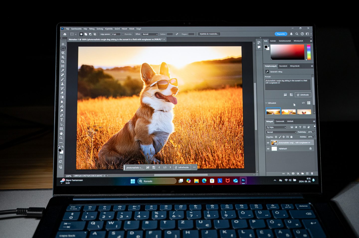 Lenovo a Yoga Slim 7x photoshop program