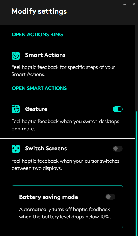 Logitech MX Master 4 modify settings kép 2