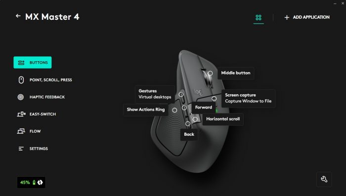 Logitech MX Master 4 részei